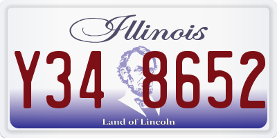 IL license plate Y348652