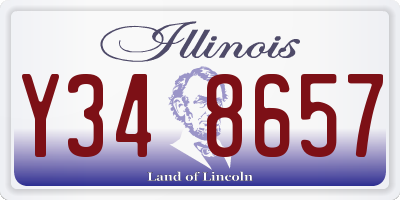 IL license plate Y348657