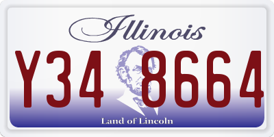 IL license plate Y348664