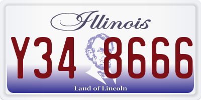 IL license plate Y348666