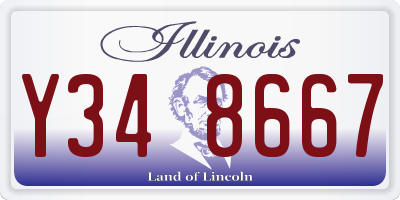 IL license plate Y348667