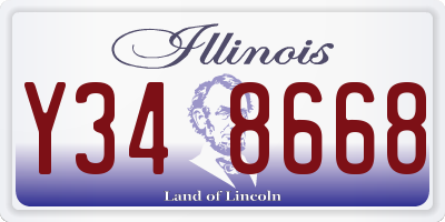 IL license plate Y348668