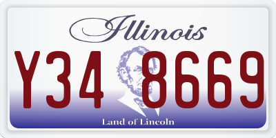 IL license plate Y348669
