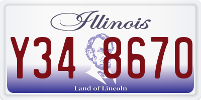 IL license plate Y348670