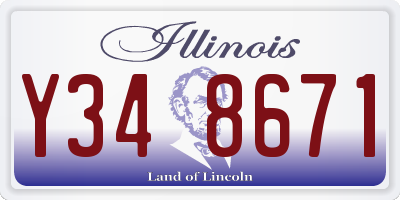 IL license plate Y348671