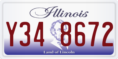 IL license plate Y348672
