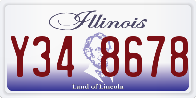 IL license plate Y348678