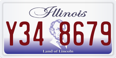 IL license plate Y348679