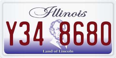 IL license plate Y348680