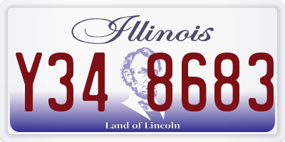 IL license plate Y348683