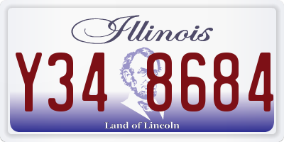 IL license plate Y348684