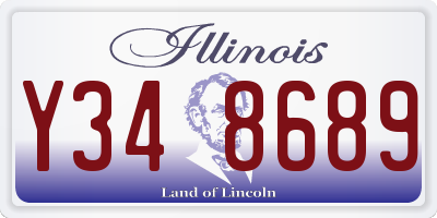 IL license plate Y348689