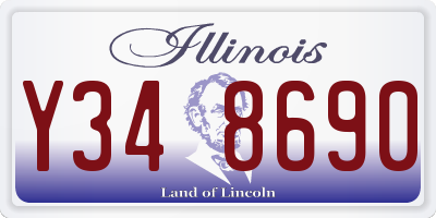 IL license plate Y348690