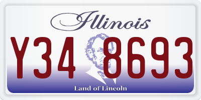 IL license plate Y348693