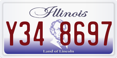 IL license plate Y348697