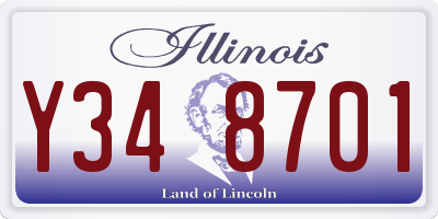IL license plate Y348701