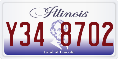 IL license plate Y348702