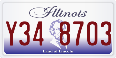 IL license plate Y348703