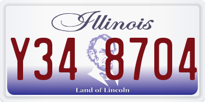 IL license plate Y348704