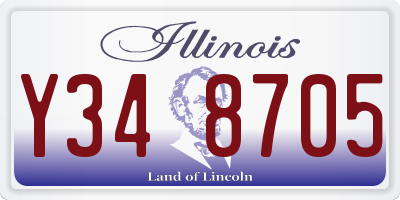 IL license plate Y348705