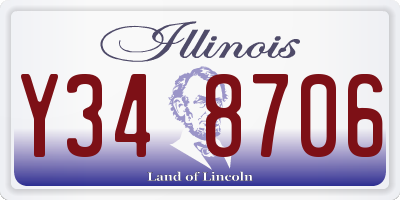 IL license plate Y348706
