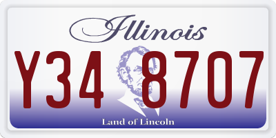 IL license plate Y348707