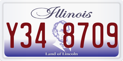 IL license plate Y348709