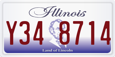 IL license plate Y348714