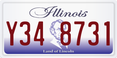 IL license plate Y348731