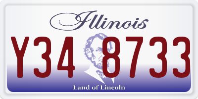 IL license plate Y348733