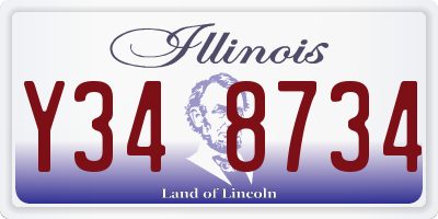 IL license plate Y348734