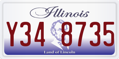 IL license plate Y348735