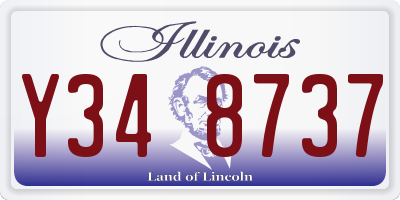 IL license plate Y348737