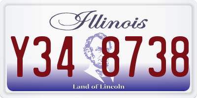 IL license plate Y348738