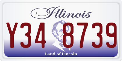 IL license plate Y348739