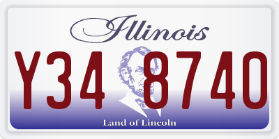 IL license plate Y348740