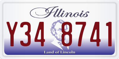 IL license plate Y348741