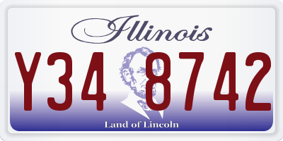 IL license plate Y348742
