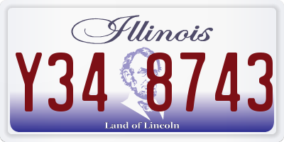 IL license plate Y348743