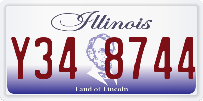 IL license plate Y348744