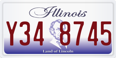 IL license plate Y348745