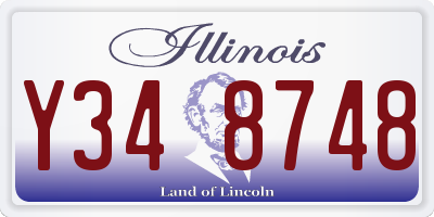 IL license plate Y348748