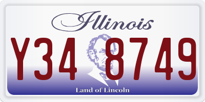 IL license plate Y348749