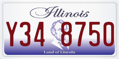 IL license plate Y348750