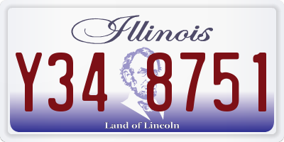 IL license plate Y348751