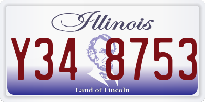 IL license plate Y348753