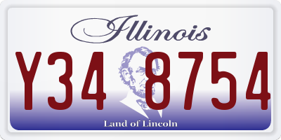 IL license plate Y348754