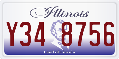 IL license plate Y348756