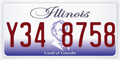 IL license plate Y348758