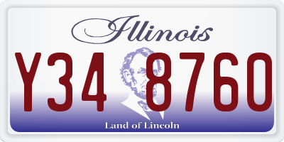 IL license plate Y348760